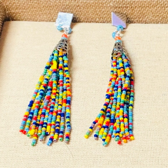 Nela’s Creations Jewelry - Silver Plated Beads Piñata earring